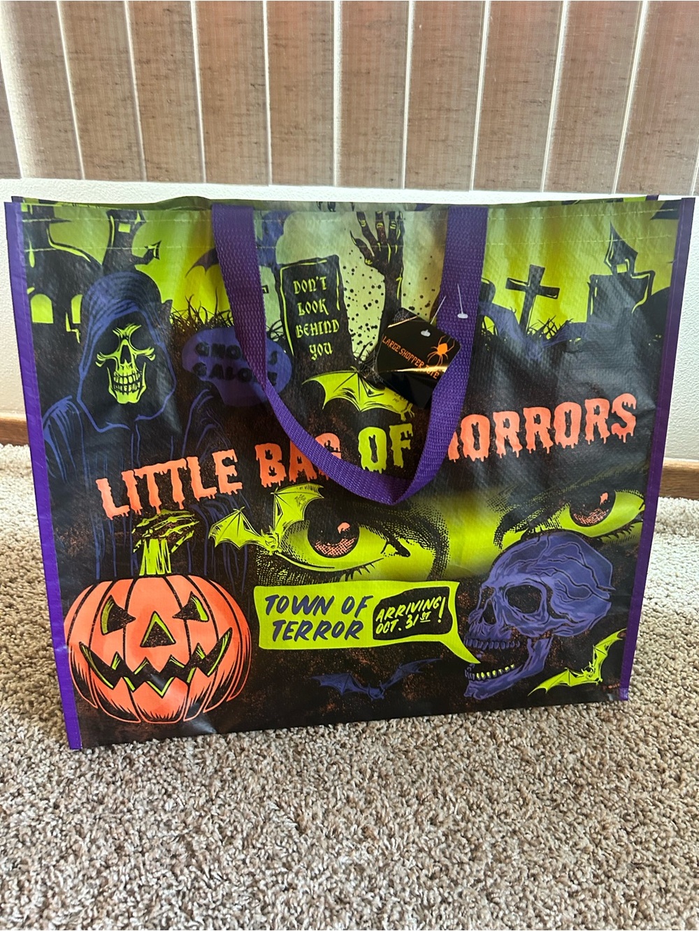 Halloween 'Little Bag of Horrors' Trick-or-Treat Tote - Picture 3 of 4